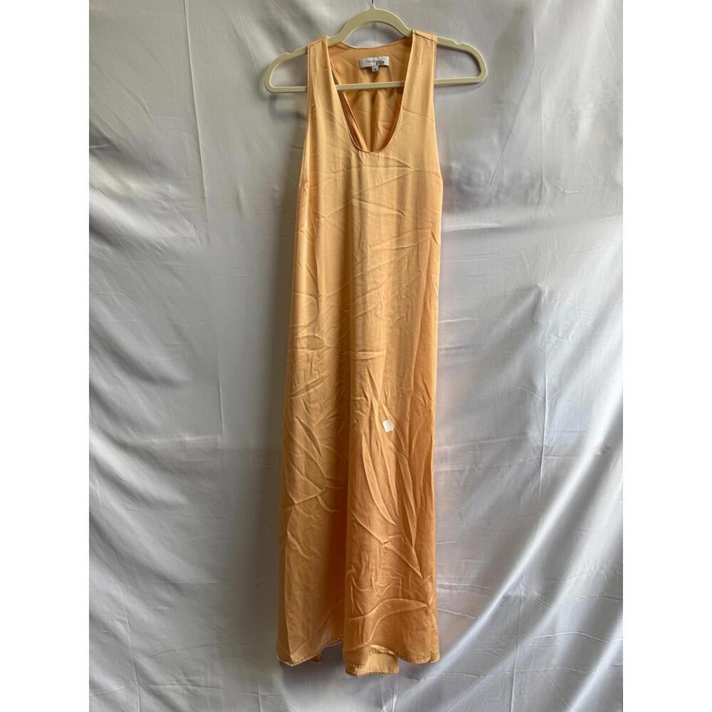 Rosetta Getty x RTR Peach Twist Back Shift Dress Size 6 with Fabric Pull - Picture 4 of 11